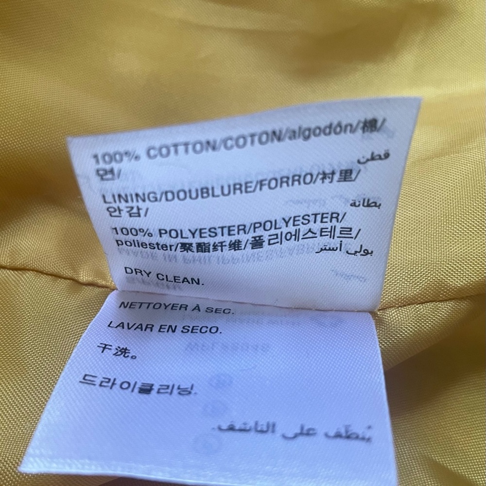 I.N.C. International Concepts Women’s S Yellow Lined Silver Pocket Trench Coat - Picture 10 of 11